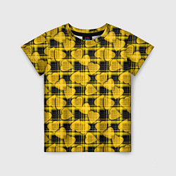 Детская футболка Желто-черный модный узор