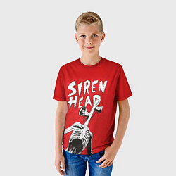 Футболка детская Red Siren Head, цвет: 3D-принт — фото 2