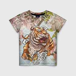 Детская футболка Тигр в облаках