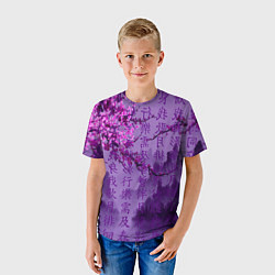 Футболка детская Фиолетовый китай, цвет: 3D-принт — фото 2