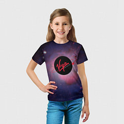 Футболка детская Virgin Galactic космос, цвет: 3D-принт — фото 2