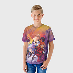Футболка детская Евангелион, цвет: 3D-принт — фото 2