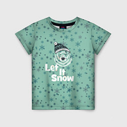 Детская футболка Зима снежинки