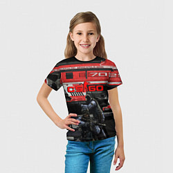 Футболка детская Skin agressor cs go, цвет: 3D-принт — фото 2