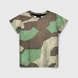 Детская футболка Камуфляж хаки армейский
