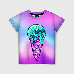 Футболка детская Мороженое Ice Scream Череп Z, цвет: 3D-принт