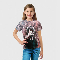 Футболка детская Опасный Дазай Осаму, цвет: 3D-принт — фото 2