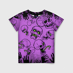 Детская футболка Живые мертвецы Кладбище черепов