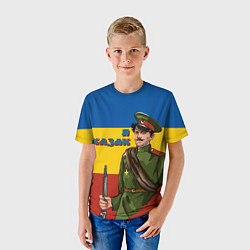 Футболка детская Донской Казак на фоне Флага, цвет: 3D-принт — фото 2