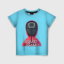 Детская футболка Squid game квадрат - Игра в кальмара
