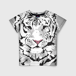 Детская футболка Белый снежный тигр