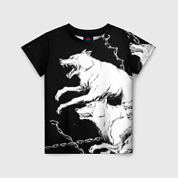 Детская футболка Белые волки