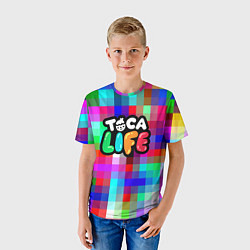 Футболка детская Toca Life: Pixels, цвет: 3D-принт — фото 2