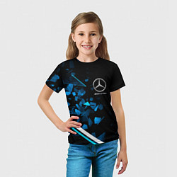 Футболка детская Mercedes AMG Осколки стекла, цвет: 3D-принт — фото 2