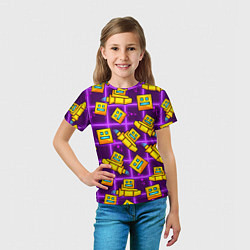 Футболка детская Geometry Dash: Violet Space, цвет: 3D-принт — фото 2