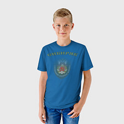 Футболка детская Знамя Ермака с шевроном СибКВ и гербом РФ, цвет: 3D-принт — фото 2