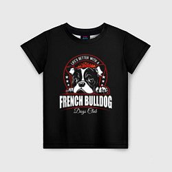 Футболка детская Французский Бульдог French Bulldog, цвет: 3D-принт