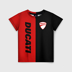 Детская футболка DUCATI BLACK RED BACKGROUND