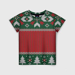 Детская футболка Knitted Christmas Pattern