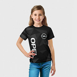 Футболка детская Опель, Opel геометрия, цвет: 3D-принт — фото 2