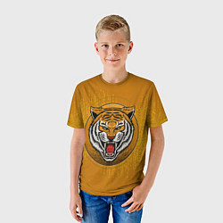 Футболка детская Голова свирепого тигра, цвет: 3D-принт — фото 2