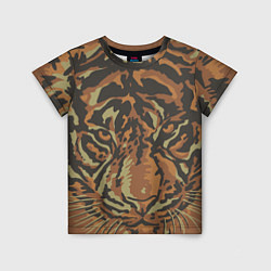 Детская футболка Морда тигра на весь экран