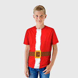 Футболка детская Шуба Санта Клауса, цвет: 3D-принт — фото 2