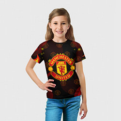 Футболка детская MANCHESTER UNITED FIRE STYLE SPORT ПЛАМЯ, цвет: 3D-принт — фото 2