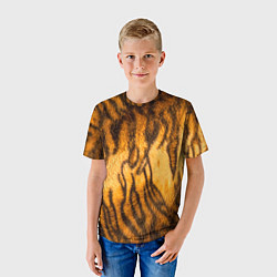 Футболка детская Шкура тигра 2022, цвет: 3D-принт — фото 2