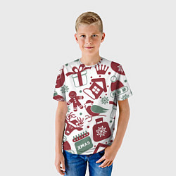 Футболка детская НовоГодный, цвет: 3D-принт — фото 2