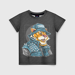 Футболка детская Крутой тигр cool tiger, цвет: 3D-принт