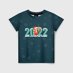 Футболка детская Новый год 2022 Год тигра, цвет: 3D-принт