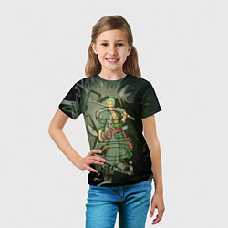 Футболка детская Зоро Zoro Ван Пис, цвет: 3D-принт — фото 2