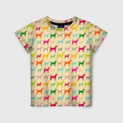 Детская футболка Собаки Разноцветные