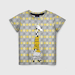 Детская футболка Милая жирафа в шарфе