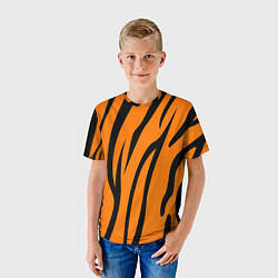Футболка детская Текстура тиграtiger, цвет: 3D-принт — фото 2
