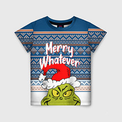 Детская футболка MERRY WHATEVER GRINCH