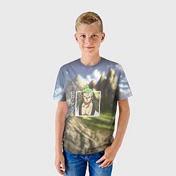 Футболка детская Ван-Пис One Piece, Зоро Ророноа Zoro Roronoa, цвет: 3D-принт — фото 2