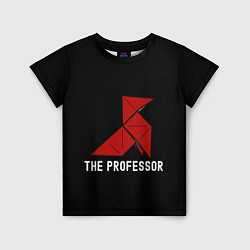 Детская футболка Бумажный дом Профессор самолетик