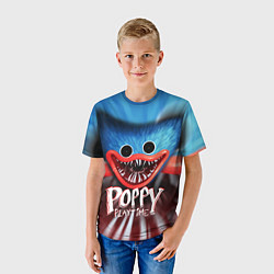 Футболка детская ХАГИ ВАГИ, Я ТЕБЯ ПОЙМАЛ POPPY PLAYTIME ИГРА, цвет: 3D-принт — фото 2