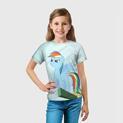 Футболка детская Радуга Дэш My Little Pony, Май Литл Пони, цвет: 3D-принт — фото 2