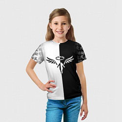 Футболка детская WALHALLA TEAM BLACK WHITE STYLE TOKYO REVENGERS, цвет: 3D-принт — фото 2