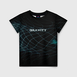 Детская футболка Gravity blue line theme