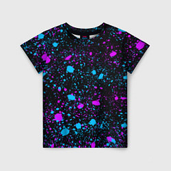 Детская футболка Брызги неоновые ярких красок