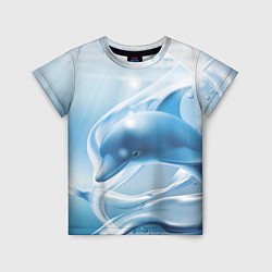 Детская футболка Дельфин в лазурном океане