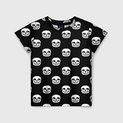 Детская футболка UNDERTALE SANS SKULL FACE PATTERN УЗОР