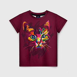 Детская футболка Кошечка в ярких красках