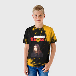 Футболка детская BUBBLE KVASS - ДОРА Брызги, цвет: 3D-принт — фото 2