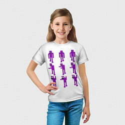 Футболка детская Five Nights At Freddys purple guy, цвет: 3D-принт — фото 2
