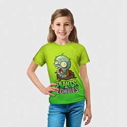 Футболка детская Plants vs Zombies зомби, цвет: 3D-принт — фото 2